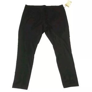 One World Black Cropped Stretch Legging Pants 6